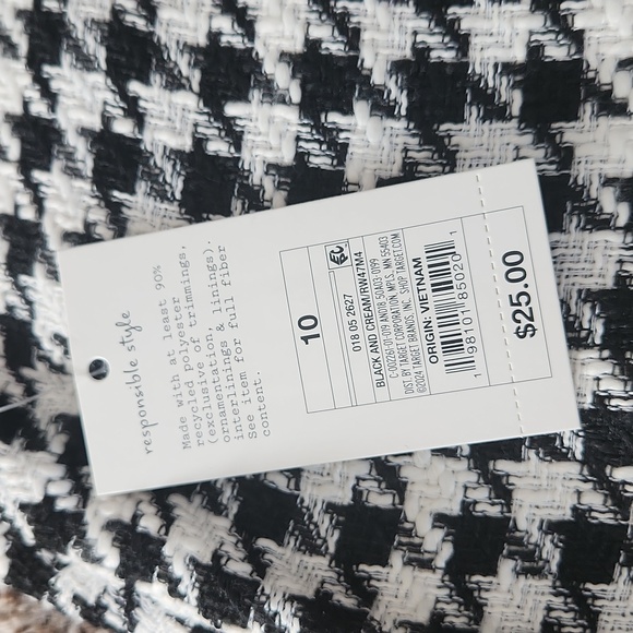 NWT A new day mini a-line skirt houndstooth 10 - Picture 3 of 3